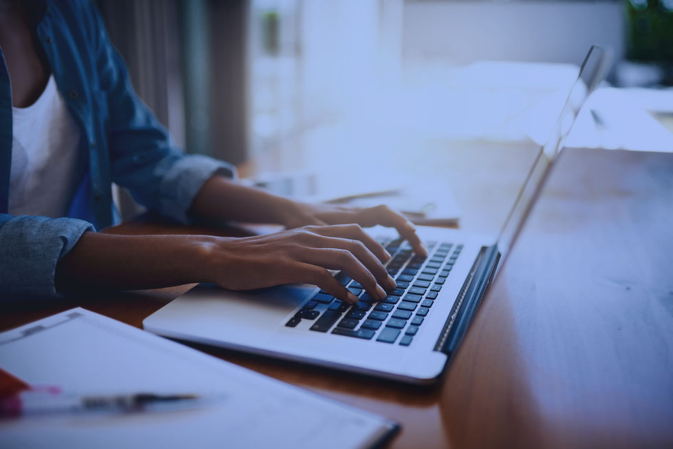 Woman working from home