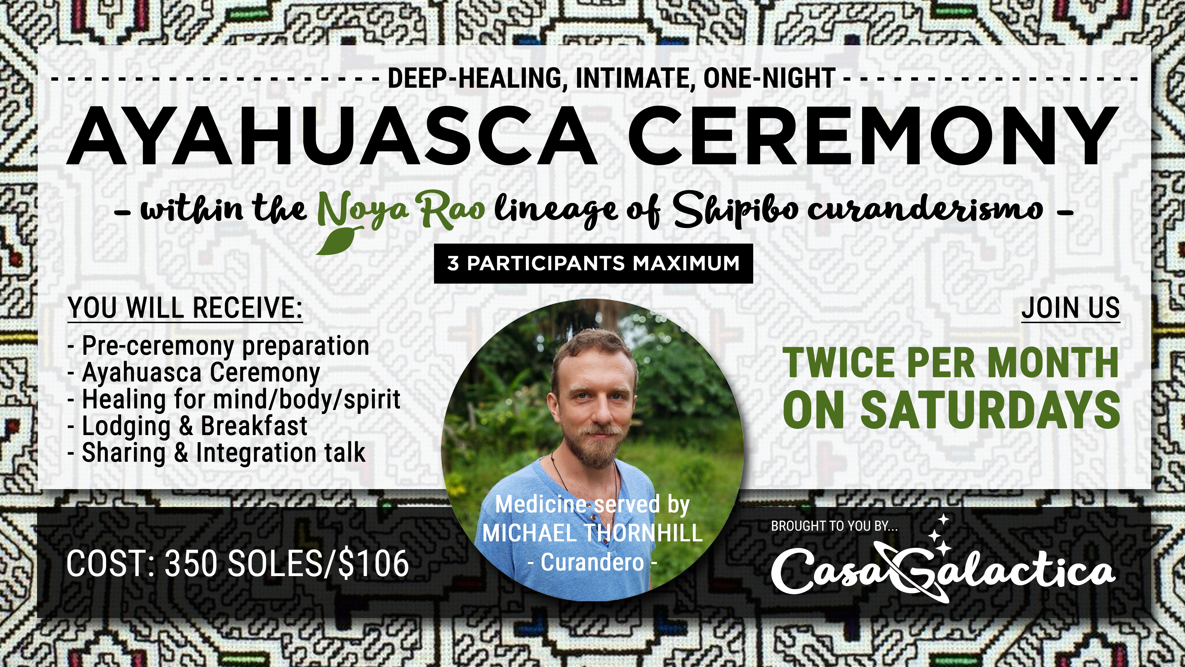 Full Ayahuasca Ceremony Shipibo Curanderismo