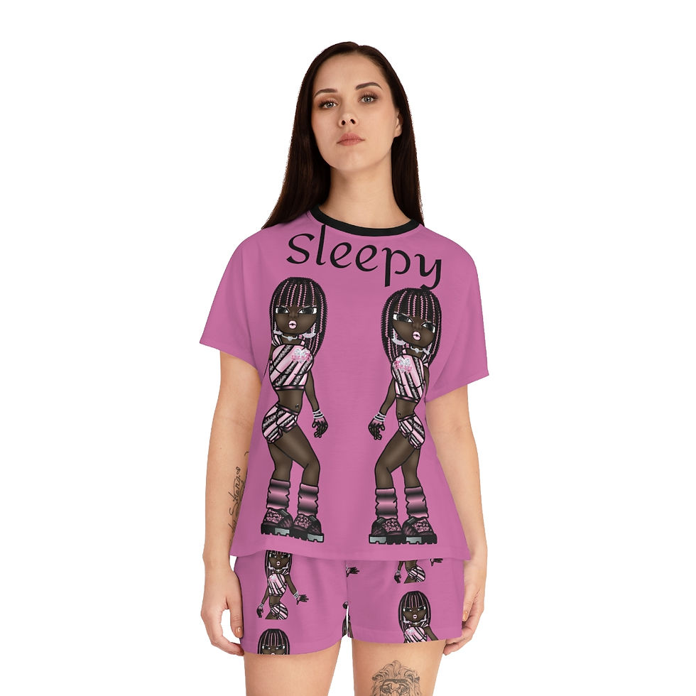 Thumbnail: Women's Short Pajama Set (AOP)