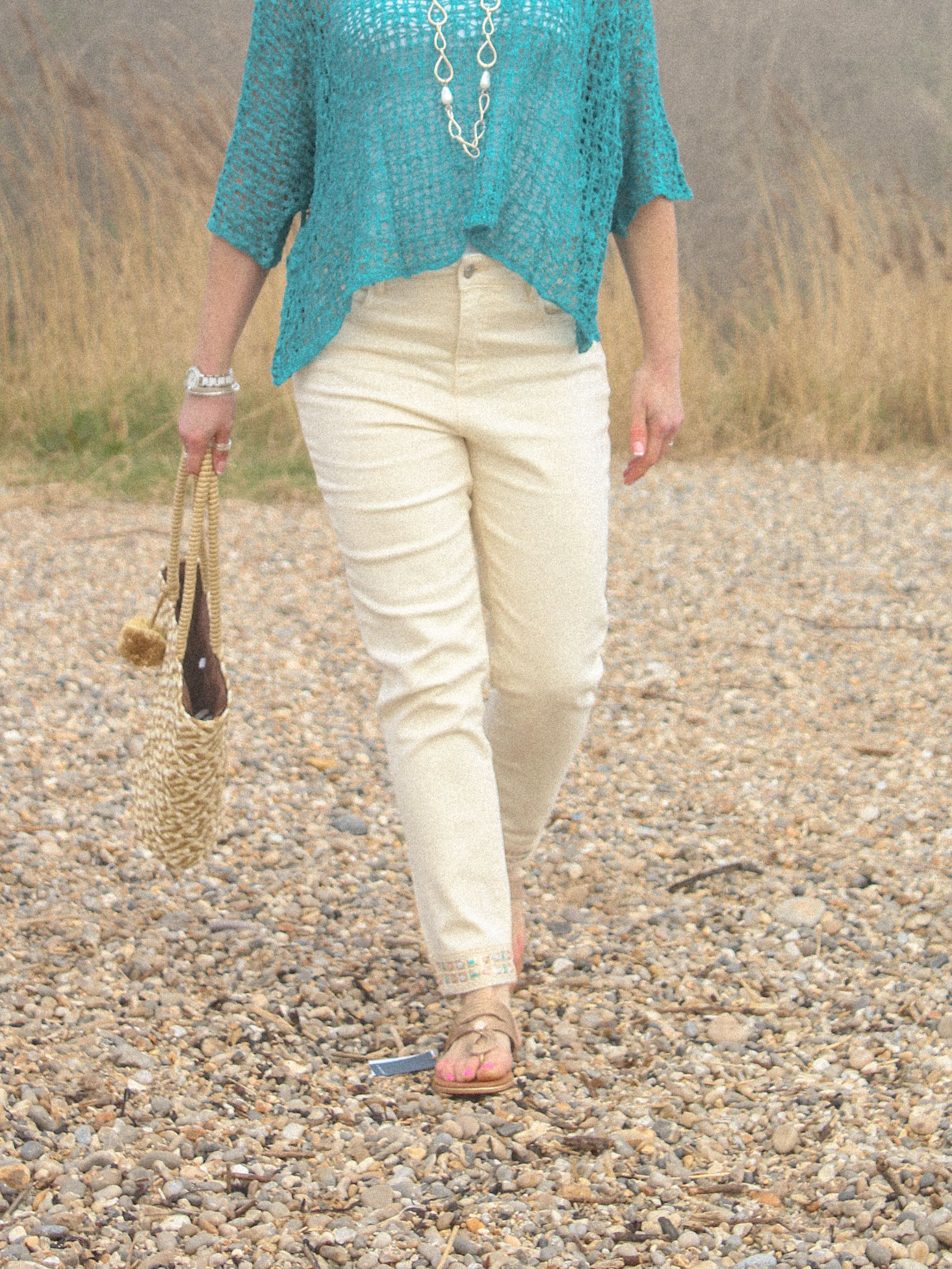 Pinns 581CT Embroidered Ankle Grazer Jeans