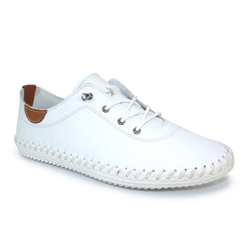 Lunar St Ives Leather Plimsoll The Coastal Boutique