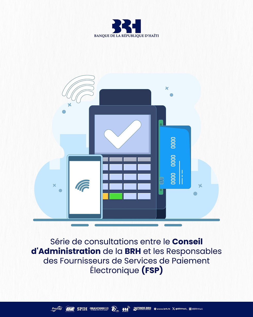 BRH: vers le lancement du projet pilote de paiement électronique