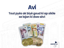 Tout pyès ak biyè goud ki ap sikile se lajan ki dwe sèvi