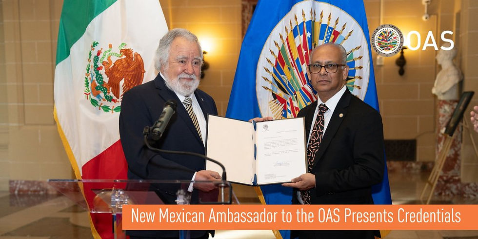 OEA-MEXIQUE : l'Ambassadeur Alejandro Encinas Rodríguez, nouveau Représentant permanent du Mexique auprès de l'OEA