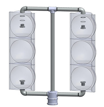 TV-2 top mounted vehicular signal 2 face signal framework stop light
