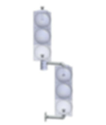 LT-2-A Left Turn vehicular mount offset with post top mounted hardware