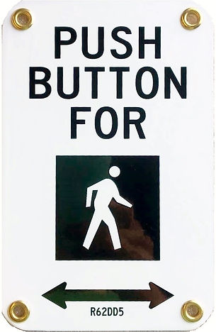 R62D or R62DD5 5x7" pedestrian crossing sign