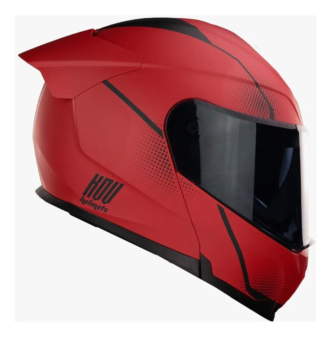 CASCO KOV ABATIBLE ZURF ROJO