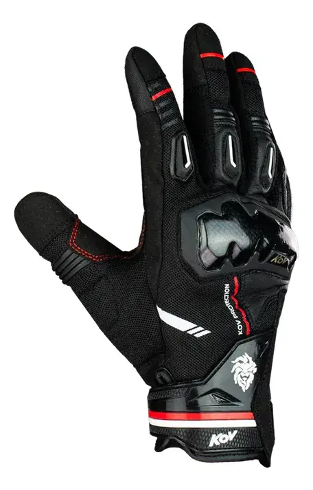 Miniatura: GUANTES KOV TRACK DE PIEL NGO/ROJO