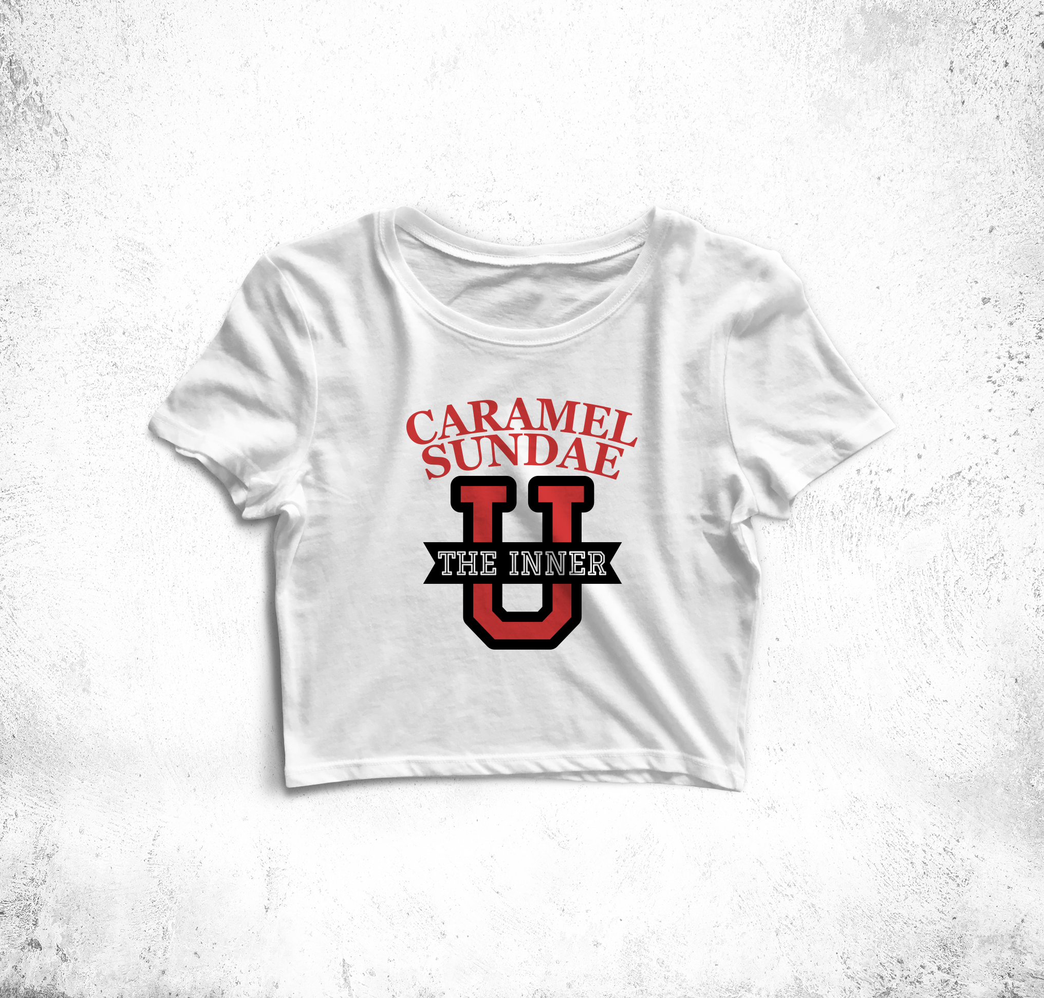 Inner U Flavors Crop T-Shirt Caramel Swirl