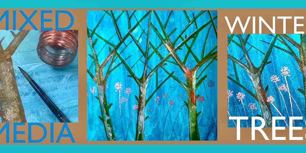 Mixed Media - Winter Trees