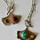 Thumbnail: Ginkgo necklace with pottery and semi precious stone