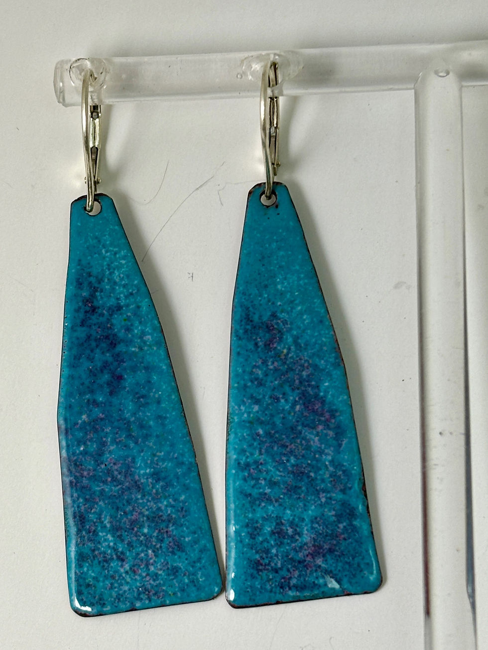 Thumbnail: Enamel Tab Earrings