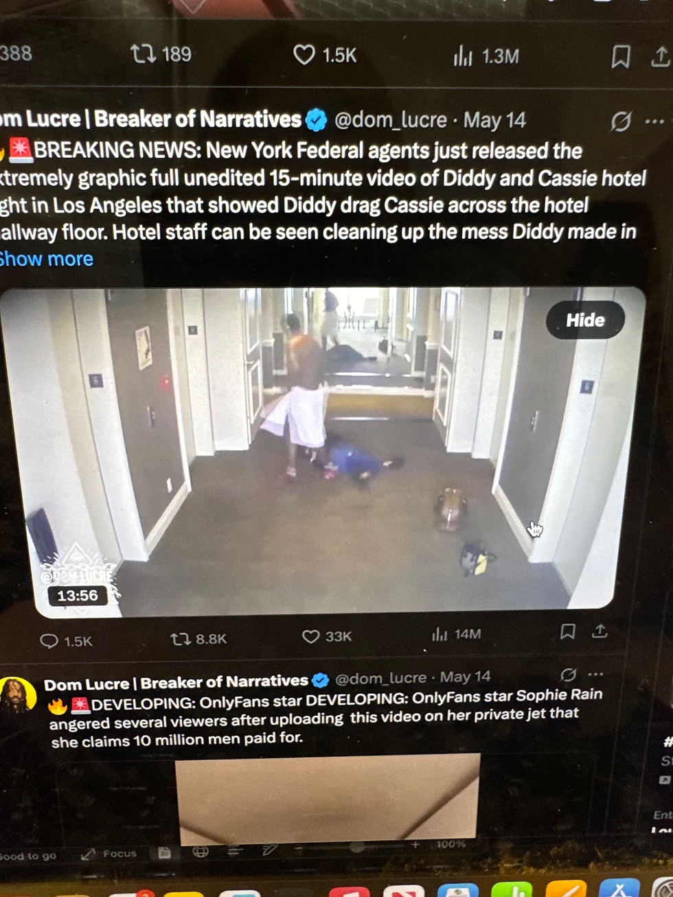 Screenshot of Dom Lucre's Post