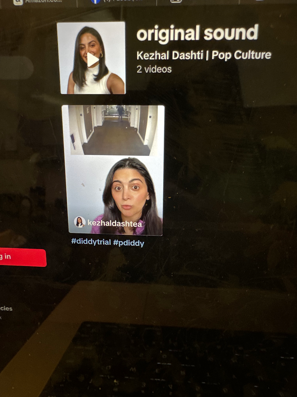 Screenshot of Kezhal Dash's video of her explaining trial details