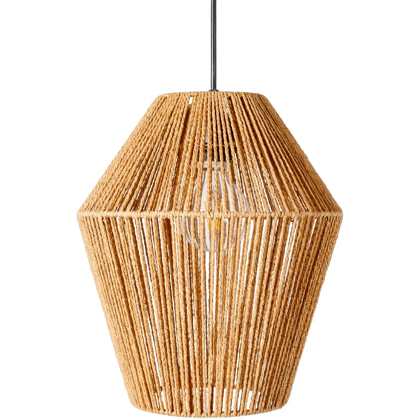 Natural fiber light fixture