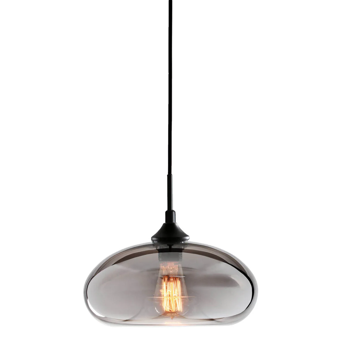 Pendant with Mirrored Smoke Glass