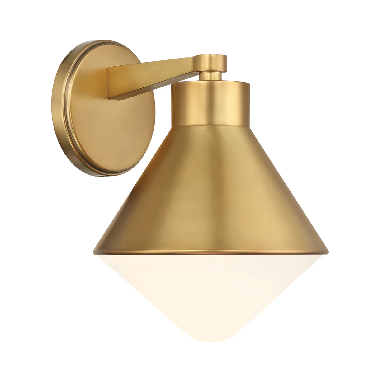 Aged brass wall sconce