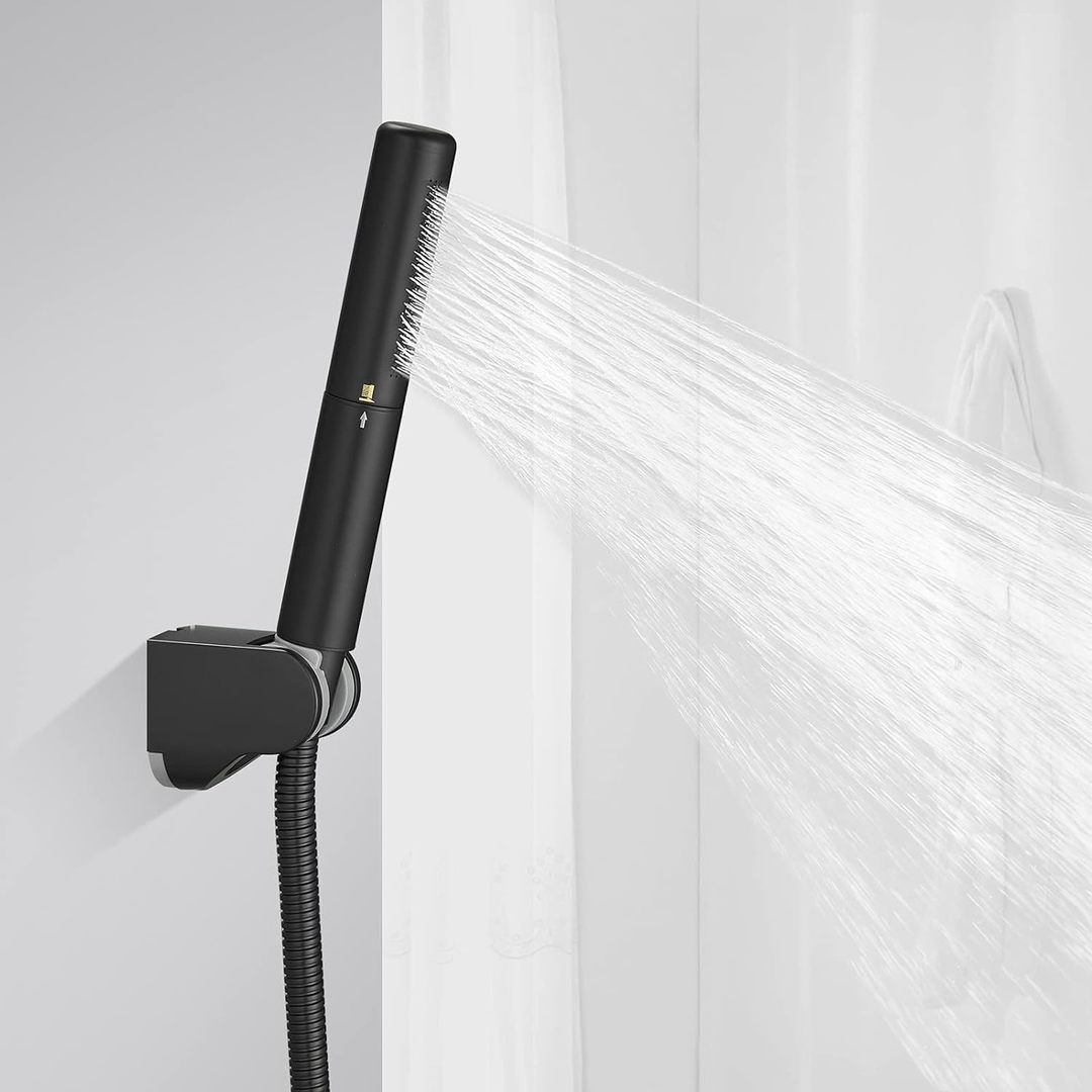 Hand Shower Set 2-in-1 Round Matte Black
