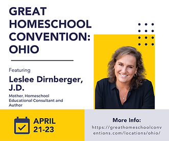 Great Homeschool Convention Ohio Featuring Leslee Dirnberger