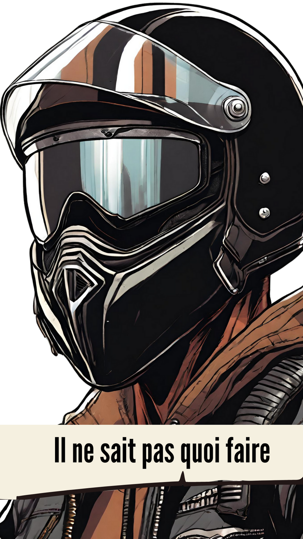 Un homme qui porte un casque de moto