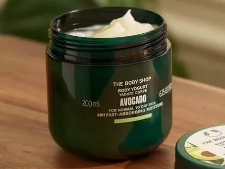 Um toque e leveza com o hidratante Body Yogurt da The Body Shop