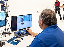 The Pathokinesiology Laboratory. Left, Dr. Sara J. Mulroy, PT, PhD overseeing data collection during the early part of her career. Right, the lab today, the design and construction of which Dr. Mulroy oversaw just prior to her passing.