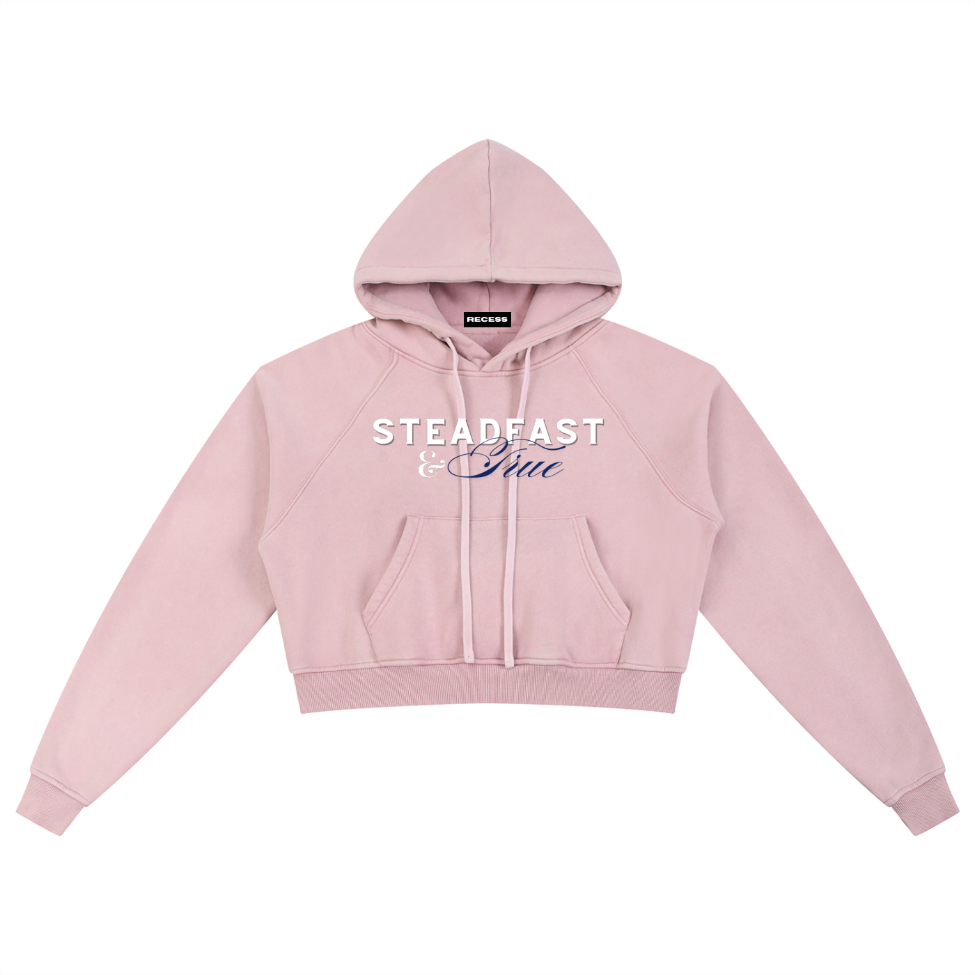 True Daughter-Pink Cropped Hoodie