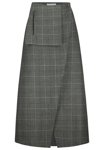 【WOOHWA】WRAPPED IN CHECKS SKIRT Wrap Skirt check | Blackvelvetcircus