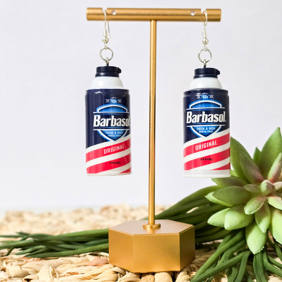 Barbasol Shaving Cream Earrings | Mini Brands Jewelry