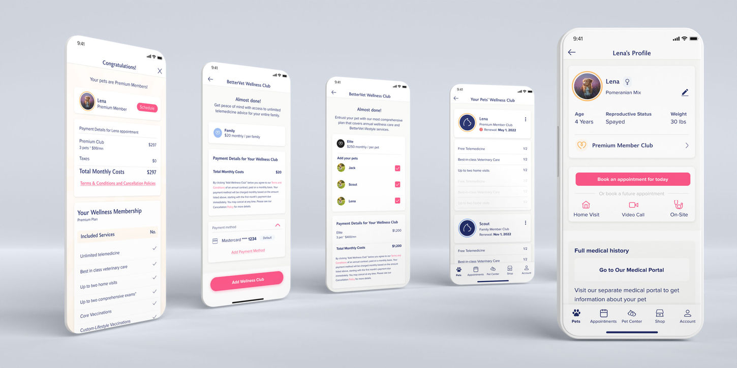 App screens