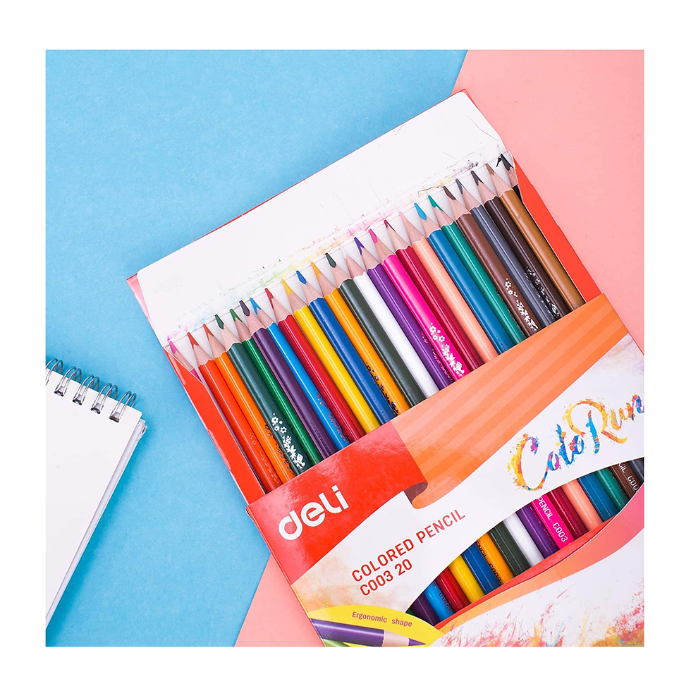 الصورة المصغرة: Deli Smooth Coloring Lead Colored Pencil 24-Pieces, Multicolor