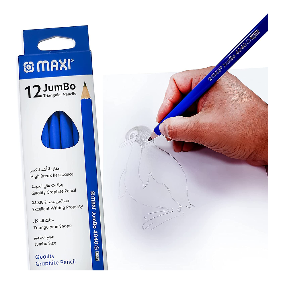 الصورة المصغرة: Maxi Jumbo Triangular Pencils 12Pc 4040HB
