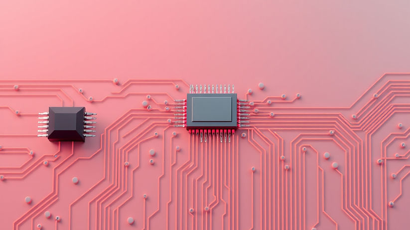 A simple light colour background image showing electronics depicting VLSI, Embedded Systems.jpg