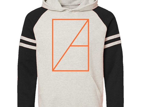 'ZA' VARSITY RAGLAN HOODIE- BLACK