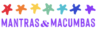 Logo da loja, com o nome da loja: mantras e macumbas