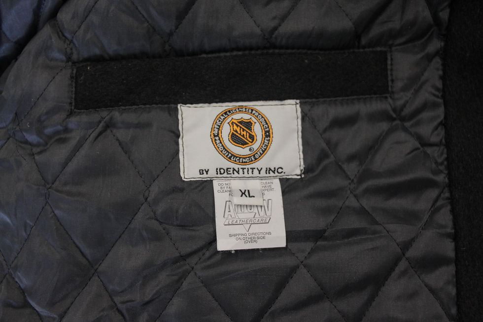 Thumbnail: 2000’s New York Rangers Snap Leather Jacket - XL (L)