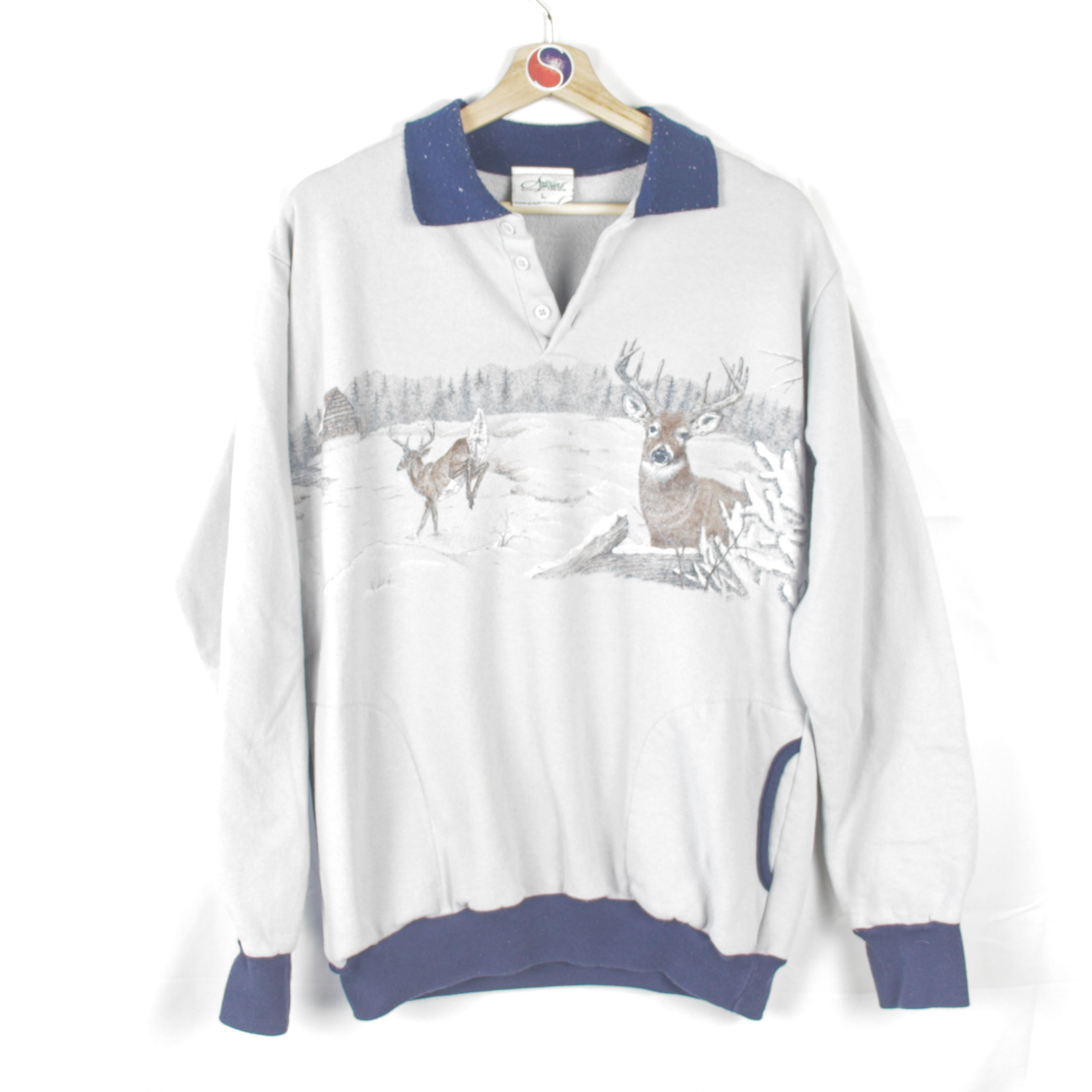 90’s Deer Sweatshirt - L (M)