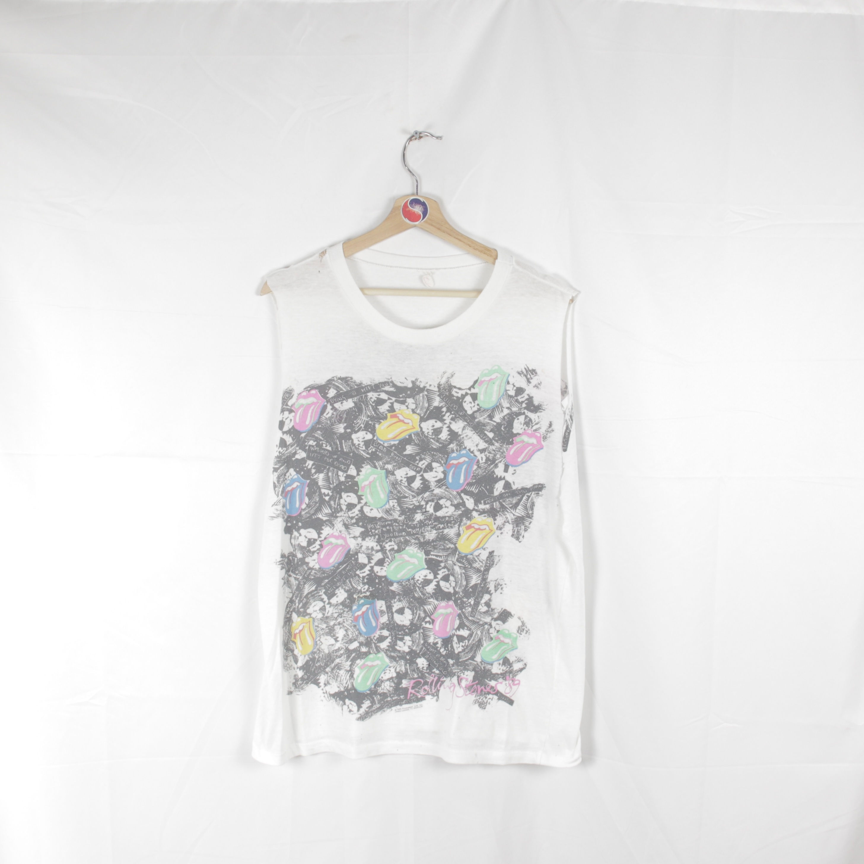 1989 Rolling Stones Chopped Tank - L