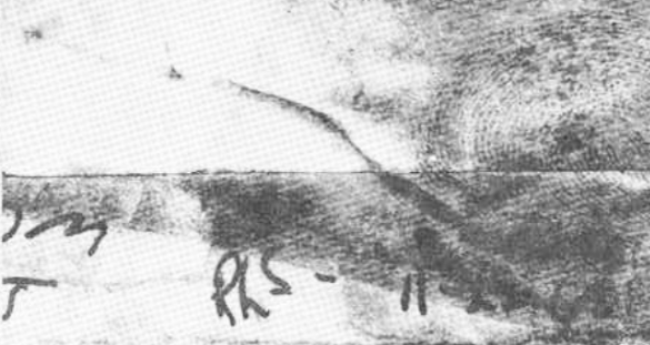 Lee Harvey Oswald's right palmprint on paper bag