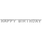 Happy Bday Silver Deluxe Jointed Banner