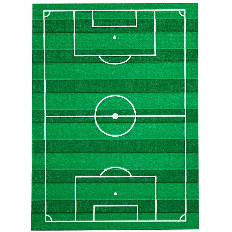 16Pk Football Pitch Paper Napkins