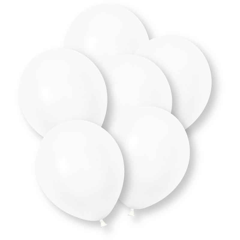 (10) 12In White Premium Balloons