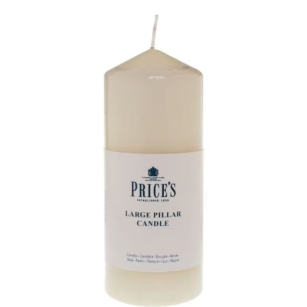 Prices pillar candle ivory 50hr