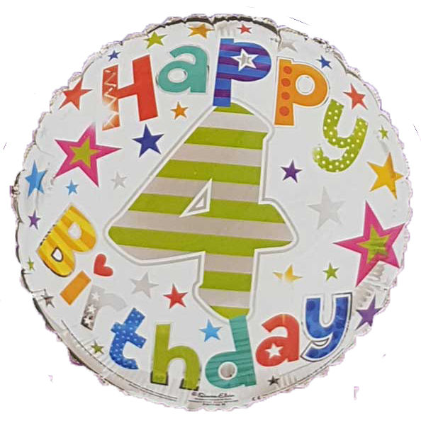 18In Age 4 Unisex Foil Balloon