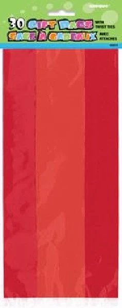 (30) Ruby Red Cello Bags