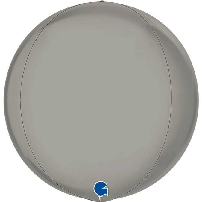 15In Platinum Pure Globe 4D Foil Balloon
