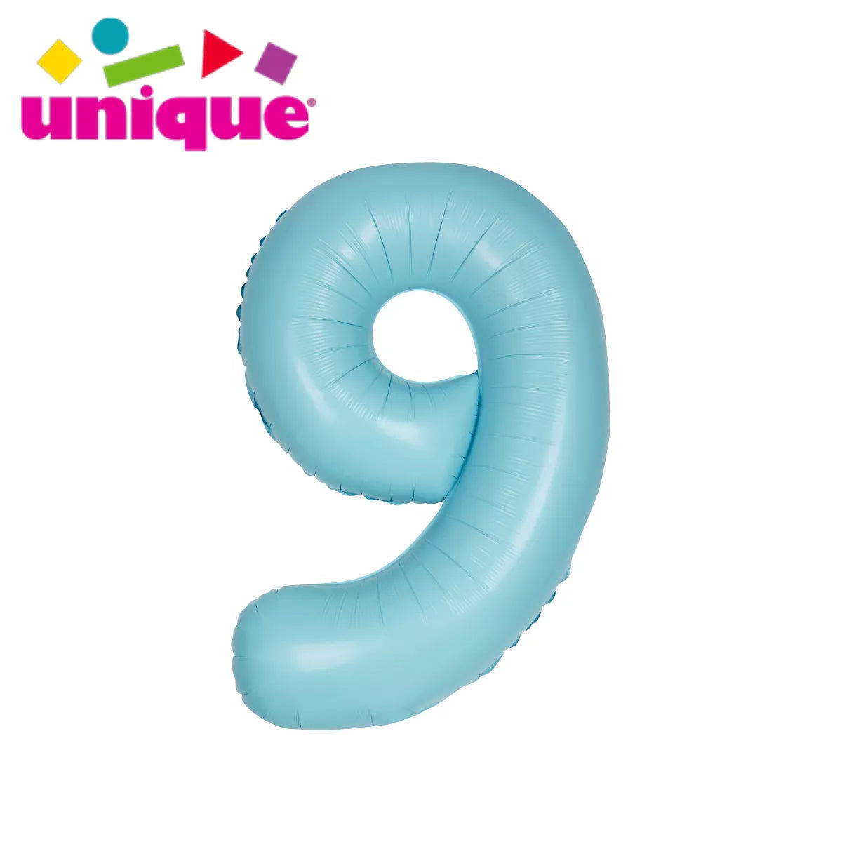 34In Matte Powder Blue Number 9 Foil Balloon