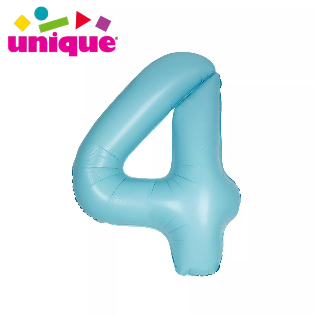 34In Matte Powder Blue Number 4 Foil Balloon