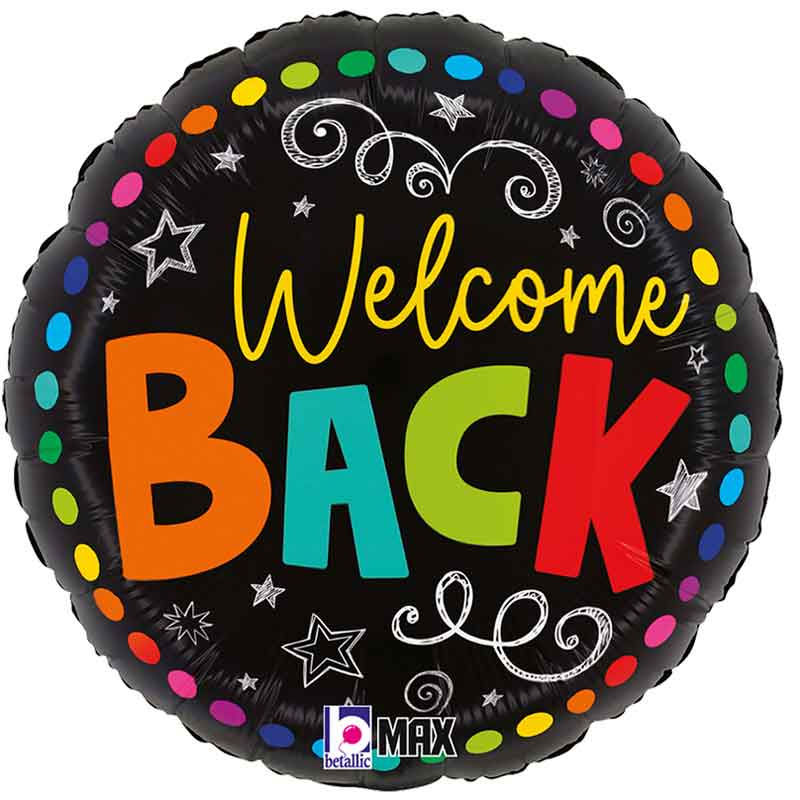 18In Colorful Welcome Back Foil
